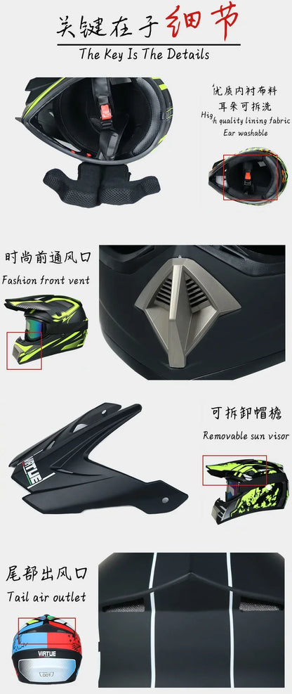 Full Face Off-road Motorcycle Helmet
